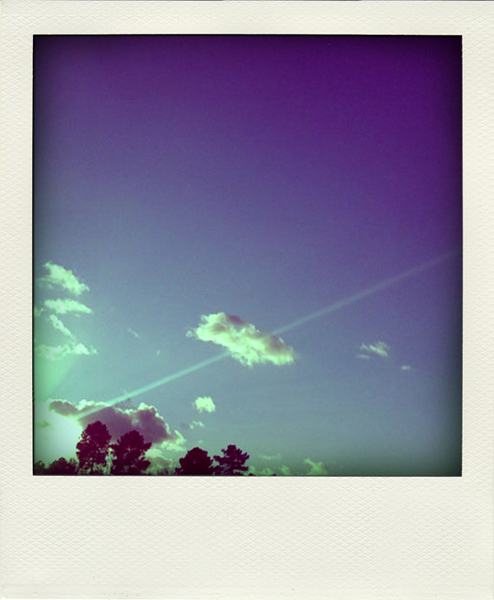 Blue sky and laser